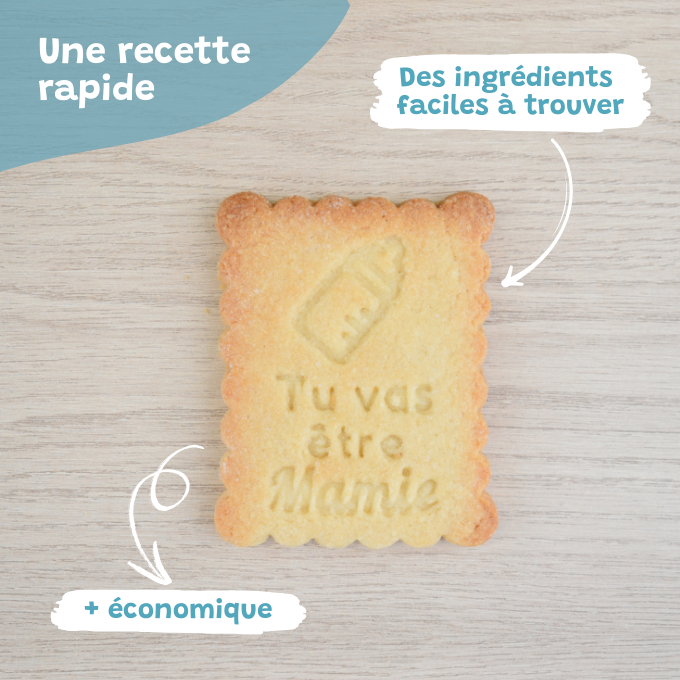 Petit-Beurre Tu vas être Mamie - PrettyBiscuits.fr