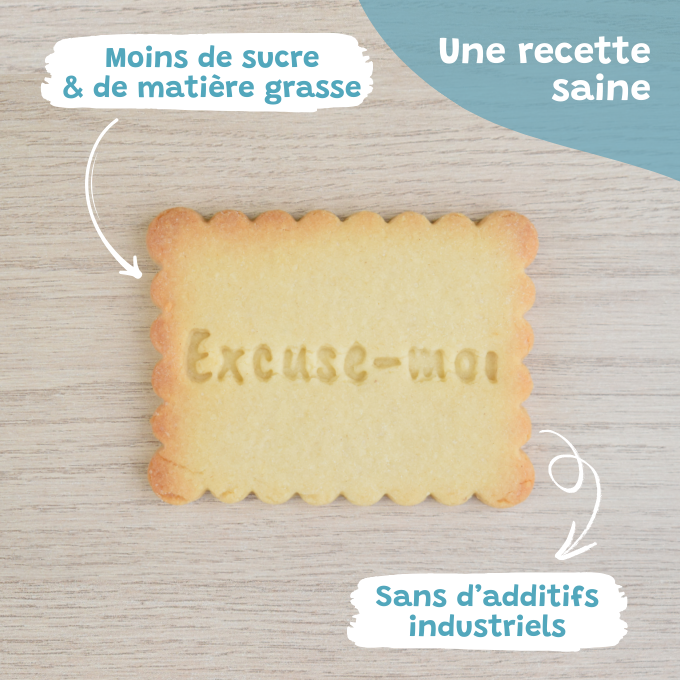 Le Petit-Beurre Excuse-moi - PrettyBiscuits.fr
